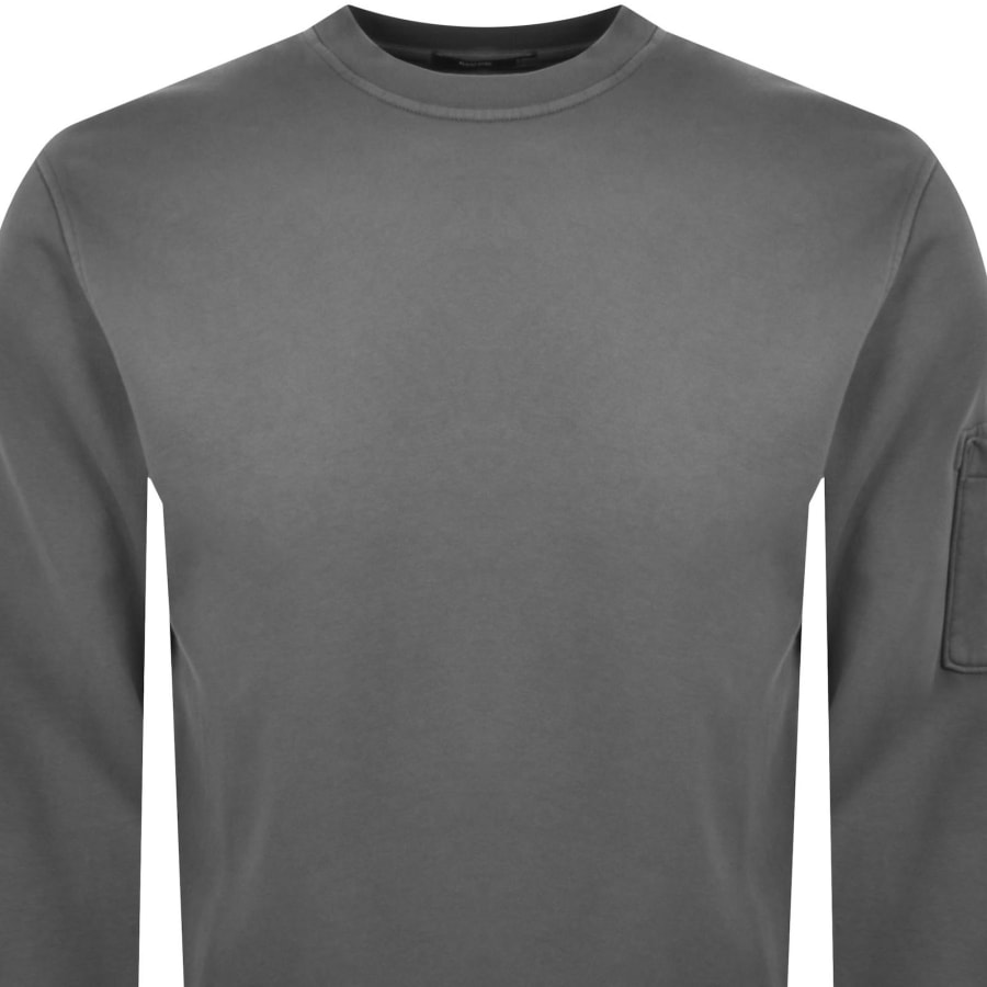 スウェット・トレーナー C.P. COMPANY CREWNECK SWEATSHIRT WITH DETAIL ON THE SLEEVE CP Company - White Crewneck Sweatshirt | Mitchell Stores